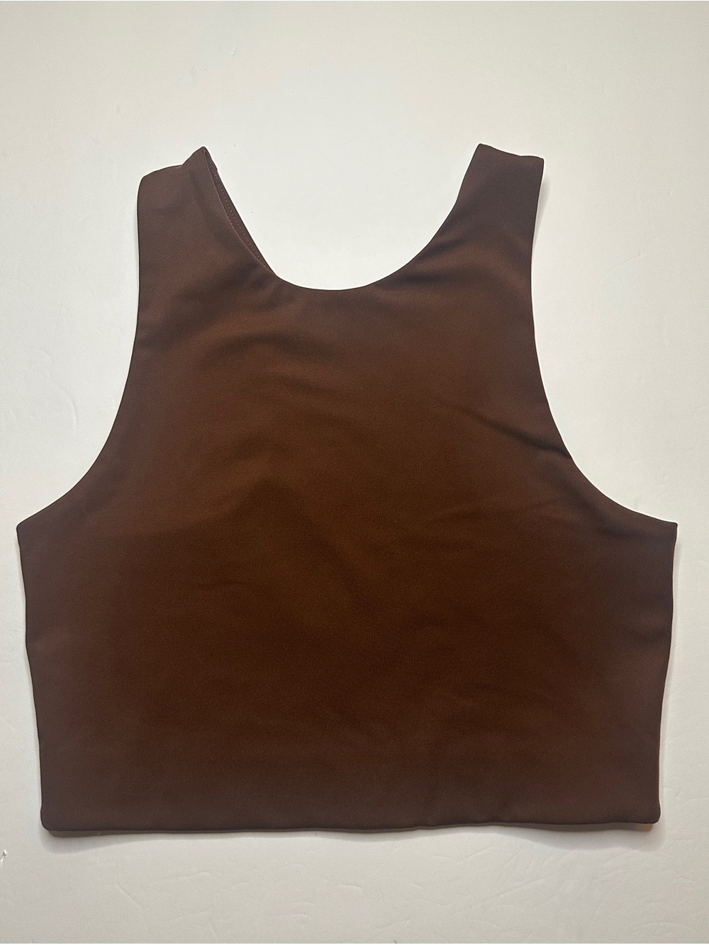 Girlfriend Collective Brown Built in Bra Tank Top size Medium